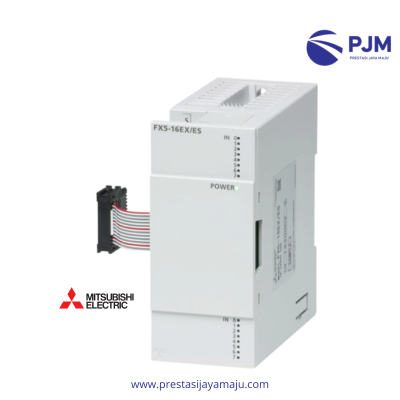 Mitsubishi PLC FX5 Series (MELSEC iQ-F) — meliputi I/O modules, analog, komunikasi, motion, dan special function berdasarkan katalog resmi Mitsubishi Electric. 🔹 1. Digital I/O Expansion Modules ▪️ Input Modules FX5-8EX/ES – 8 input, 24 V DC FX5-16EX/ES – 16 input, 24 V DC FX5-32EX/ES – 32 input, 24 V DC FX5-64EX/ES – 64 input, 24 V DC ▪️ Output Modules FX5-8EY/ES – 8 relay output FX5-16EY/ES – 16 relay output FX5-32EY/ES – 32 relay output FX5-8ET/ES – 8 transistor output (sink) FX5-16ET/ES – 16 transistor output (sink) FX5-32ET/ES – 32 transistor output (sink) FX5-8EYT/ES – 8 transistor output (source) FX5-16EYT/ES – 16 transistor output (source) FX5-32EYT/ES – 32 transistor output (source) 🔹 2. Analog Modules ▪️ Analog Input FX5-4AD-ADP – 4 analog input (voltage/current) FX5-4AD-PT-ADP – 4 analog input (RTD/PT100/PT1000) FX5-4AD-TC-ADP – 4 analog input (thermocouple) FX5-8AD – 8 analog input channels ▪️ Analog Output FX5-2DA-ADP – 2 analog output (voltage/current) FX5-4DA – 4 analog output module ▪️ Mixed I/O FX5-4AD-2DA – 4 input + 2 output analog module 🔹 3. Communication & Network Modules FX5-ENET – Ethernet communication module FX5-ENET/IP – Ethernet IP module FX5-RS232-BD – RS-232 board FX5-485-BD – RS-485 board FX5-485ADP – RS-485 adapter FX5-CCLIE – CC-Link IE Field Basic module FX5-CCL-MS – CC-Link master module FX5-CCL-S – CC-Link slave module FX5-C24-ADP – Serial communication adapter (2-channel) FX5-SERIAL-IADP – Intelligent serial adapter FX5-WIFI – Wireless communication adapter (optional) 🔹 4. Motion Control / Positioning FX5-40SSC-SY – Simple motion module (4-axis control) FX5-80SSC-SY – Simple motion module (8-axis control) FX5-1PG-M – Pulse generator module (1 axis) FX5-2HC – High-speed counter module (2 channels) FX5-4HSCA-ADP – High-speed counter adapter (4 ch) 🔹 5. Special Function Modules FX5-PWM – Pulse width modulation module FX5-2LC – Temperature control module (PID loop) FX5-4LC – Temperature control module (4-loop) FX5-DIO-ADP – Digital I/O adapter FX5-CNV-IFC – Communication interface converter FX5-CNV-MB – Converter module for Modbus RTU 🔹 6. Memory & Option Modules FX5-EEPROM-32L – EEPROM memory (32 k steps) FX5-RAM-32L – RAM memory module FX5-SD-CARD – SD memory card (logging/program backup) FX5-BAT – Lithium backup battery 🔹 7. Power Supply & Interface Modules FX5-1PSU-5V – External power supply module FX5-PSU-EP – Power expansion module FX5-CNV-BDC – Connector conversion module for FX5UC FX5-CNV-IFC – Interface converter (FX5U↔FX5UC) 🔹 8. Adapter Modules (ADP Series) Dipakai langsung di sisi kiri CPU (compact mount): FX5-4AD-ADP FX5-2DA-ADP FX5-4AD-TC-ADP FX5-4AD-PT-ADP FX5-485-ADP FX5-C24-ADP