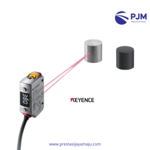 keyence Laser Sensor - LV-N Series: Digital multi-tujuan, jarak hingga 8 m. - IL Series: CMOS multi-fungsi analog laser, jarak hingga 3.5 m, tahan lingkungan. - IB Series: Thru-beam laser untuk positioning. - PK Series: Pattern matching laser.